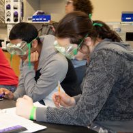 University of Connecticut Early College Experience (UConn ECE) Concurrent Enrollment - two students in a science lab 